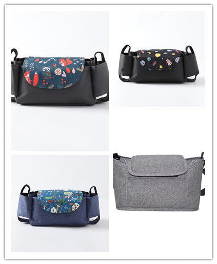 Heyoravix Universal Stroller Organizer Bag - attached to stroller