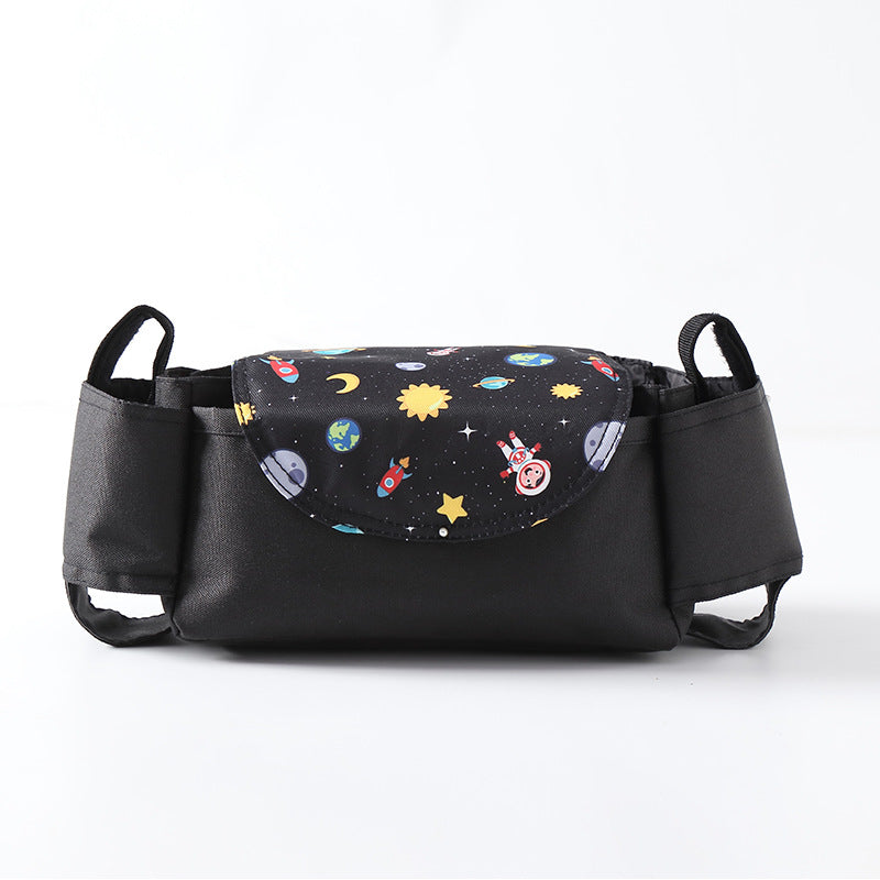 Heyoravix stroller organizer bag with phone and drink holder pockets