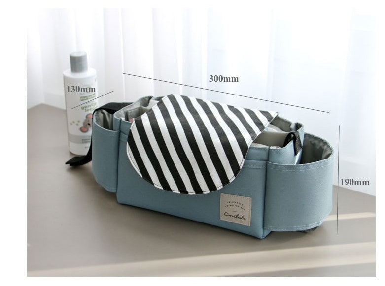 Heyoravix Universal Stroller Organizer Bag - compartments open