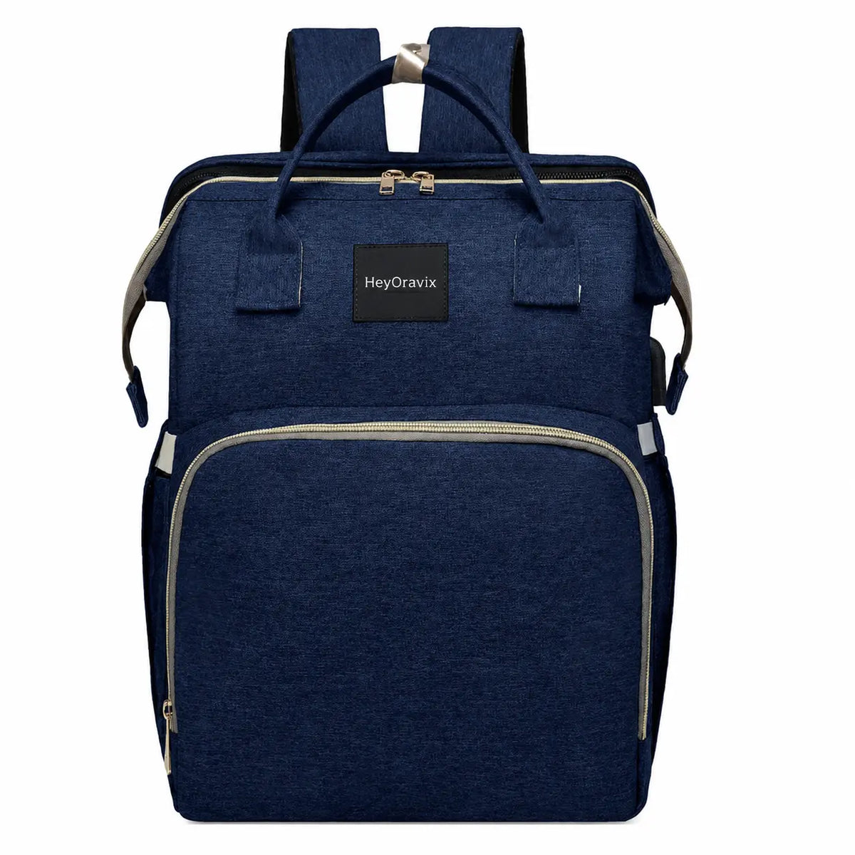 Heyoravix convertible diaper backpack in navy blue